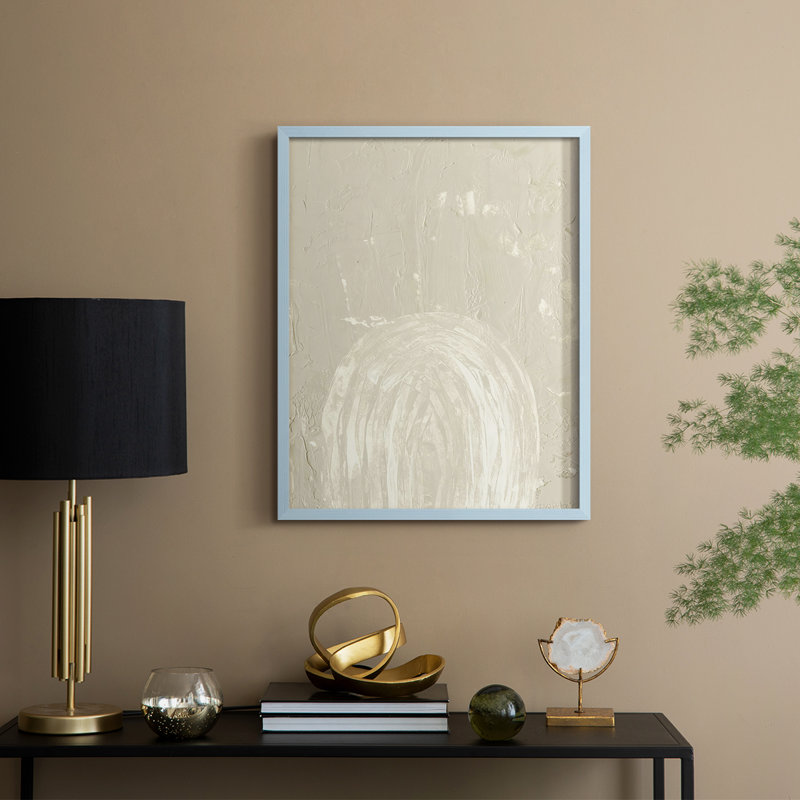Sandy Arcs I, reproduction encadrée - bois massif, H 30 po x l 24 po, Bleu