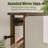 Solid Rubberwood Rotating Full-Length Mirror Cabinet