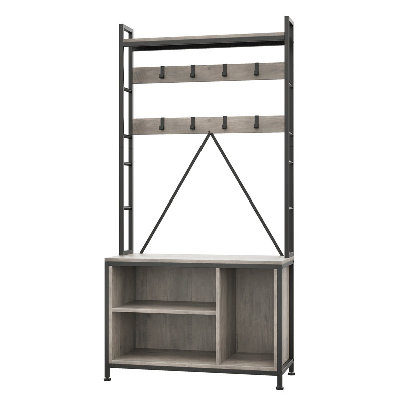 92.5cm Adjustable Clothing Rack, Gray