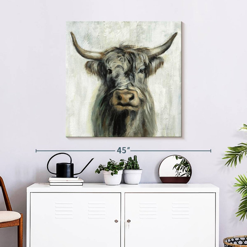 Crowle Highland Cow Portrait, H 30 po x l 30 po