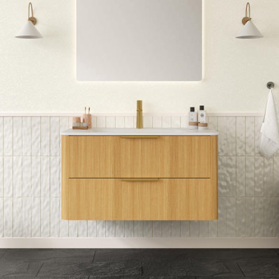 36" bathroom vanity with Sintered Stone sink