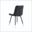 Chaise de salle à manger en tissu Black Tech avec pieds dorés - ensemble de 4-129041746-129041747-129041751