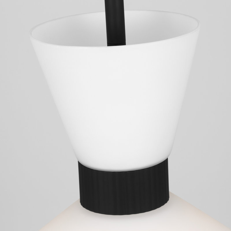 Luminaire suspendu moyen 1 lumière Belcarra, Nuit noire