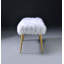 Banc en fausse fourrure et finition