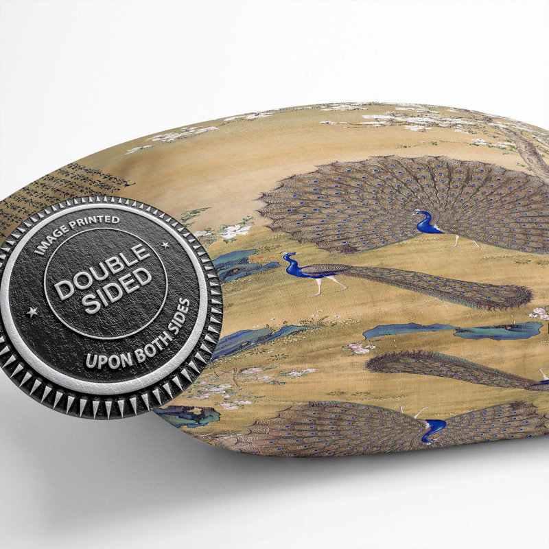Peacock with a Spread Tail by Lang Shining Cushion with Filling, 40cm H x 40cm W x 15cm D