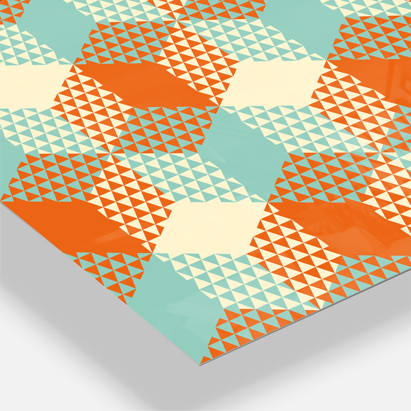 Horloge murale hexagonale rétro surdimensionné Mid-Century