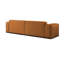 Canapé modulaire orange en cuir véritable-1749248453