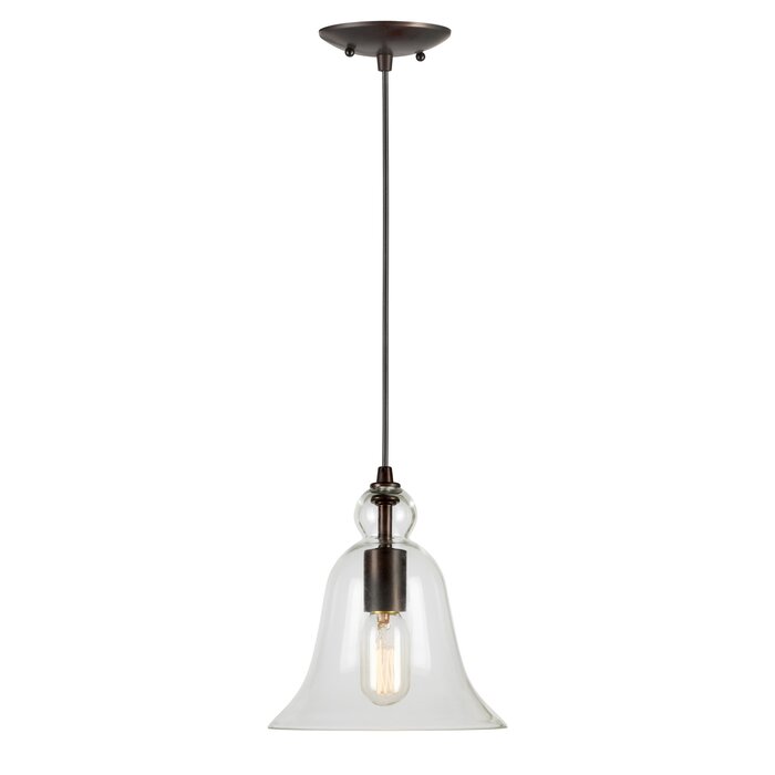 Gracie Oaks Leif 1 - Light Single Pendant & Reviews | Wayfair