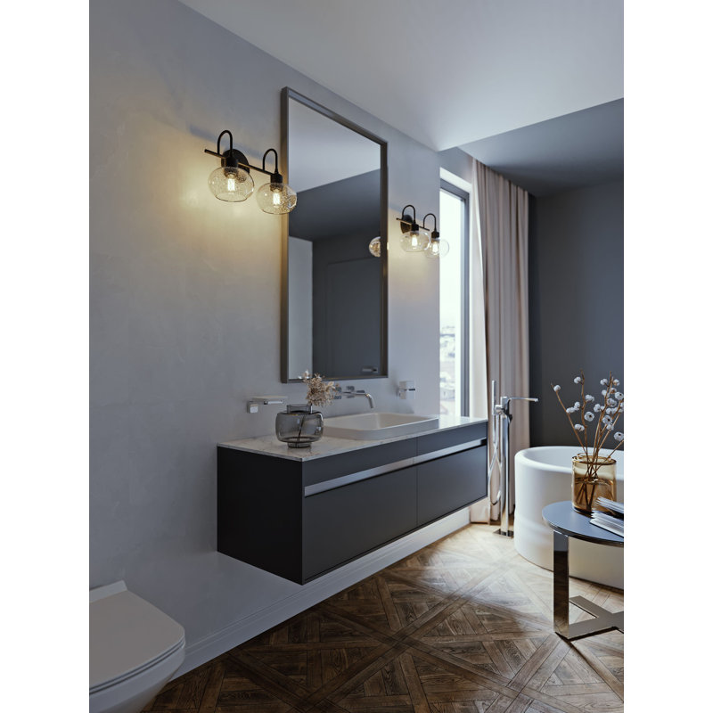 2 - Light Dimmable Vanity Light, Black