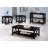 Deep Merlot Sofa Table With 2-Shelf