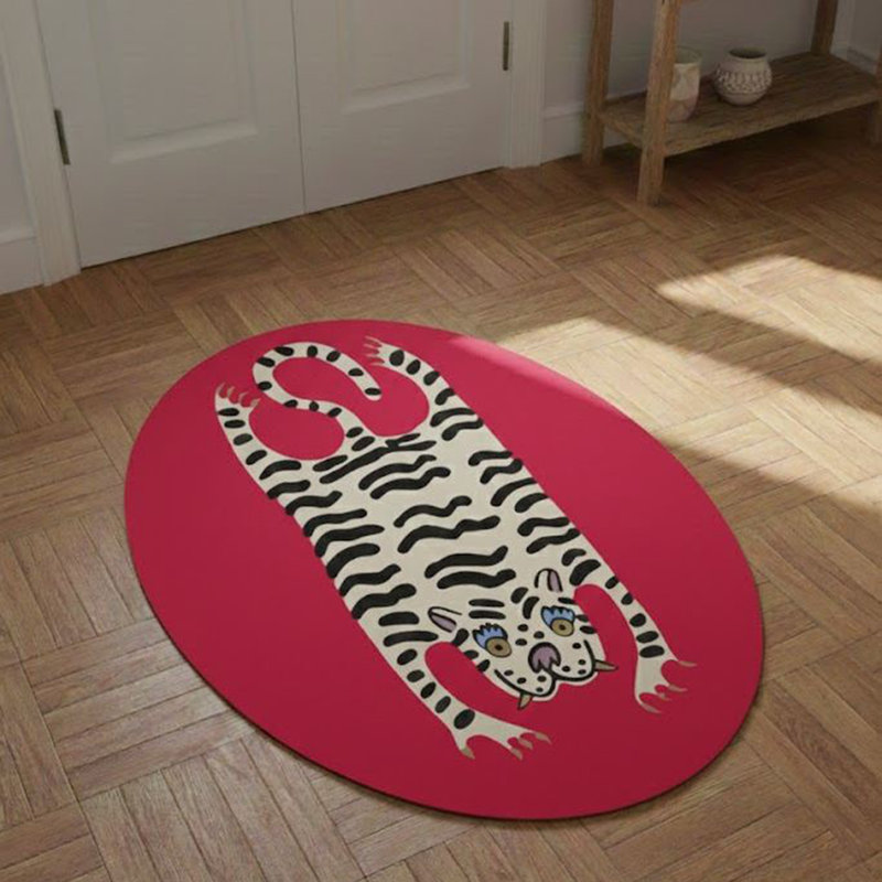 Tapis 💖 tigre rose