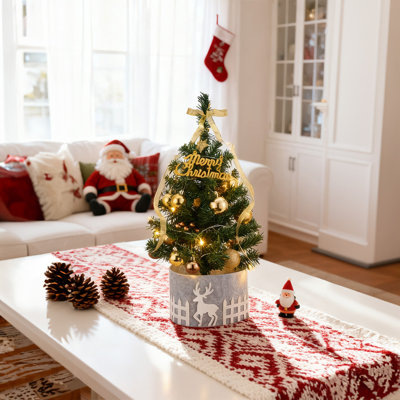 1.9' H Artificial Pine Christmas Tree