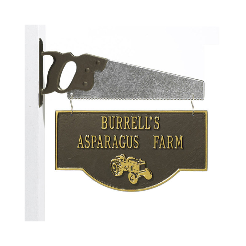 Garage Tractor Two-Sided Hanging Sign, Yes