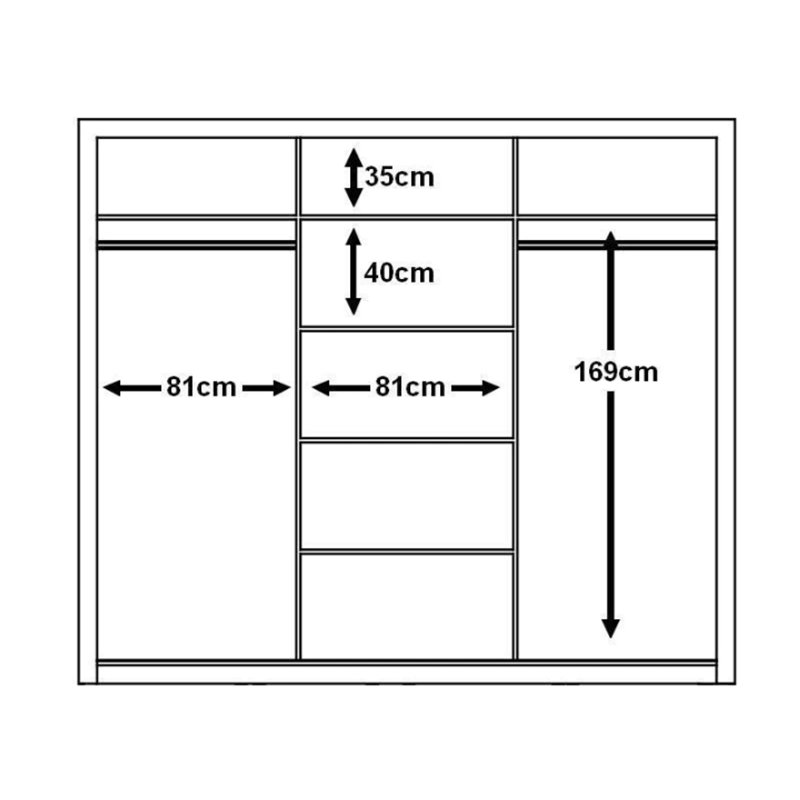 Mowgli 3 Door Manufactured Wood Wardrobe, Grey Matt