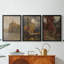 Paysage rétro CLXV III - Toile tendue avec châssis sur mesure - 3 pièces-4062473-4062479