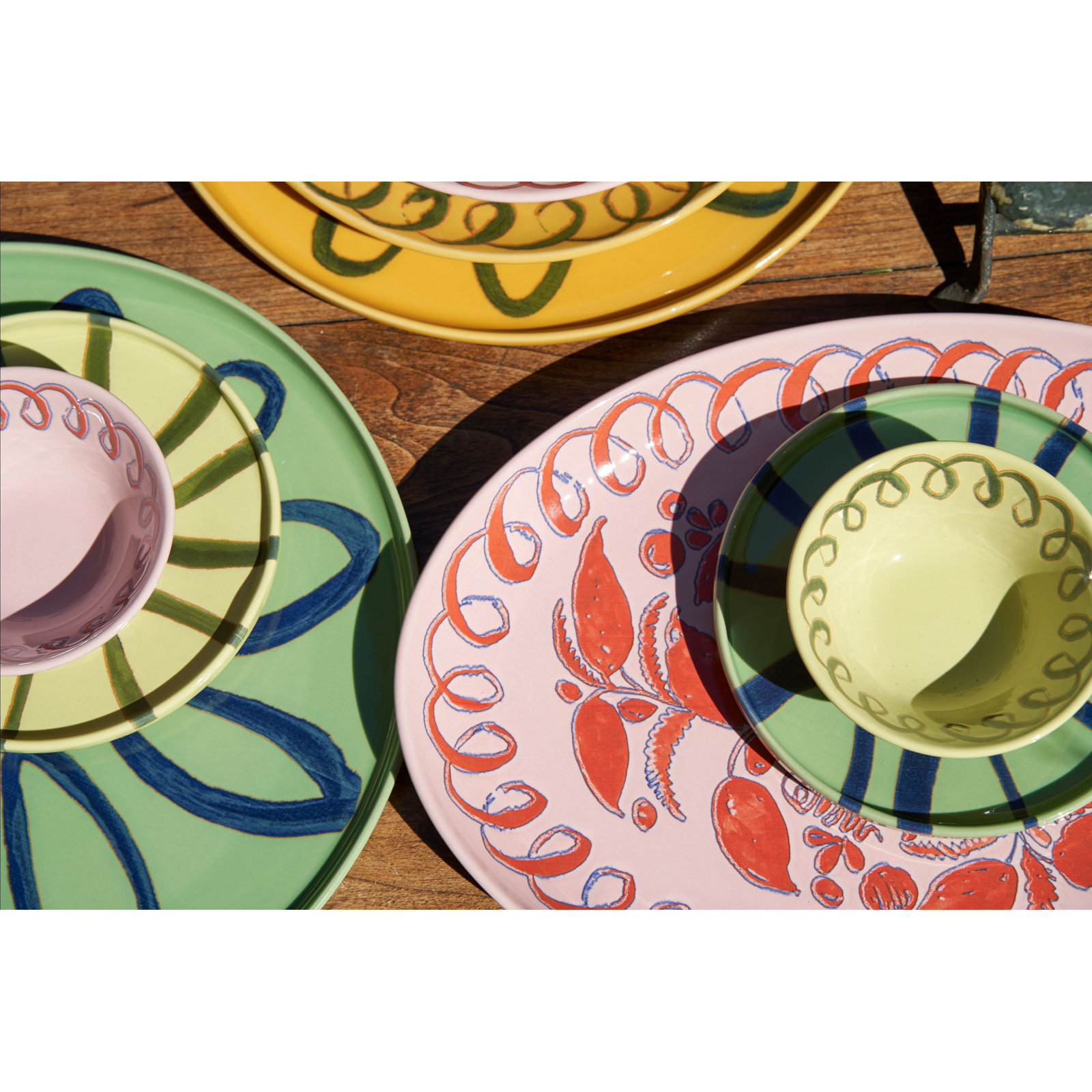 Oval Serving Tray, Pink