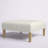 Alexandrah Stain-Resistant Cream Square Coffee Table Ottoman
