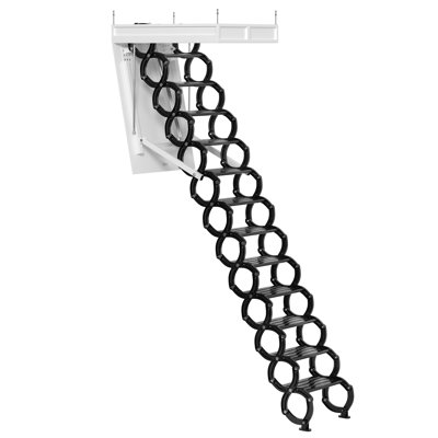 11.81 Ft 13 - Step Aluminum Folding Attic Step Ladder