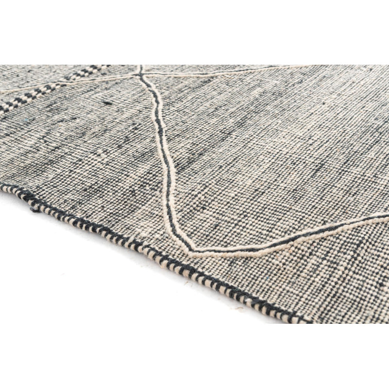 Tapis noir et blanc Odea