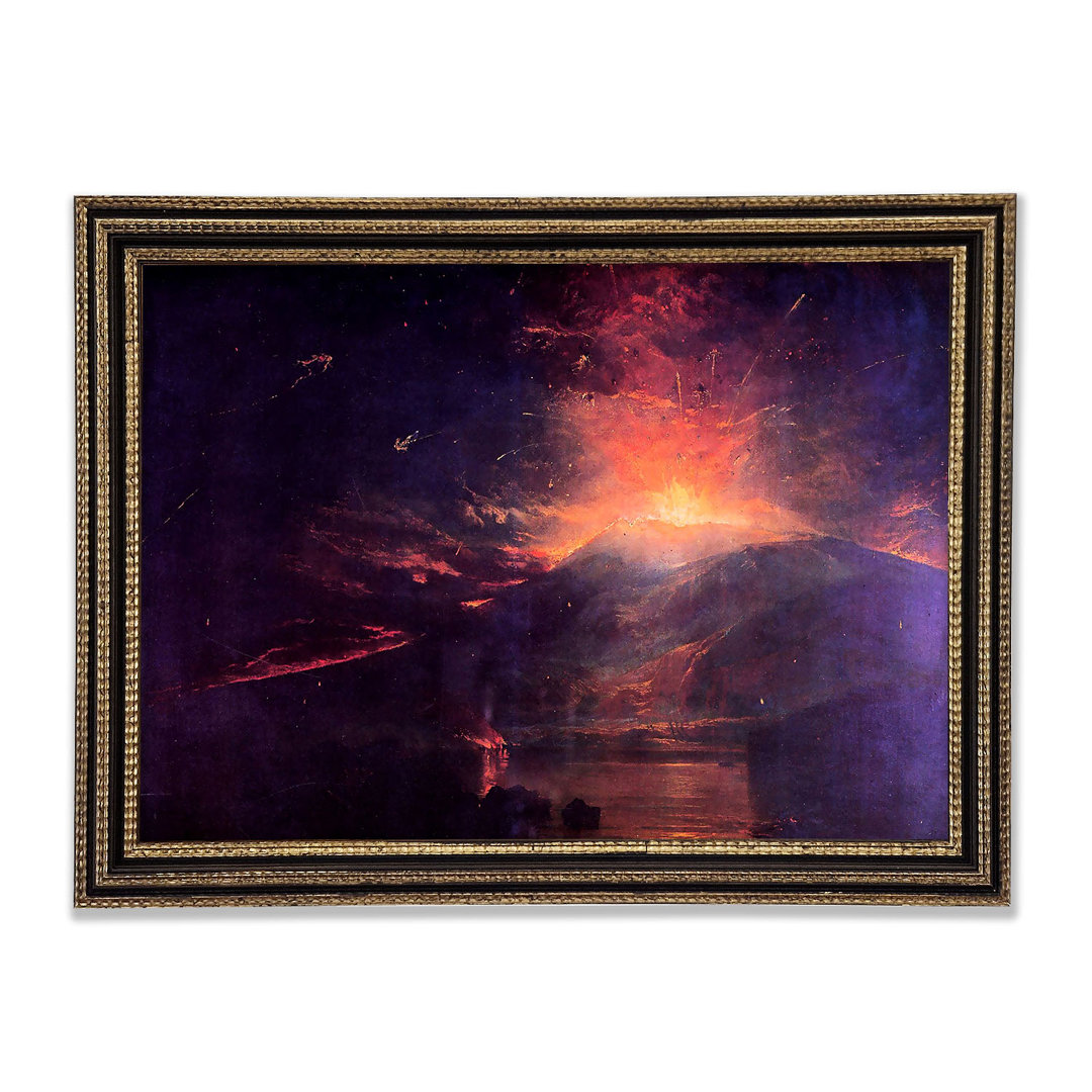 Gerahmtes Wandbild The Eruption Of Volcano Souffrier von Joseph Mallord Turner