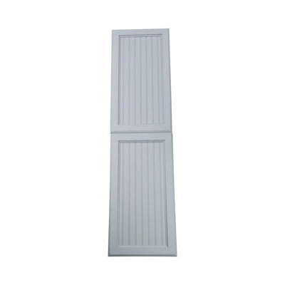 Calista Beadboard Recessed Frameless 2 Door Medicine Cabinet with Adjustable Shelves
