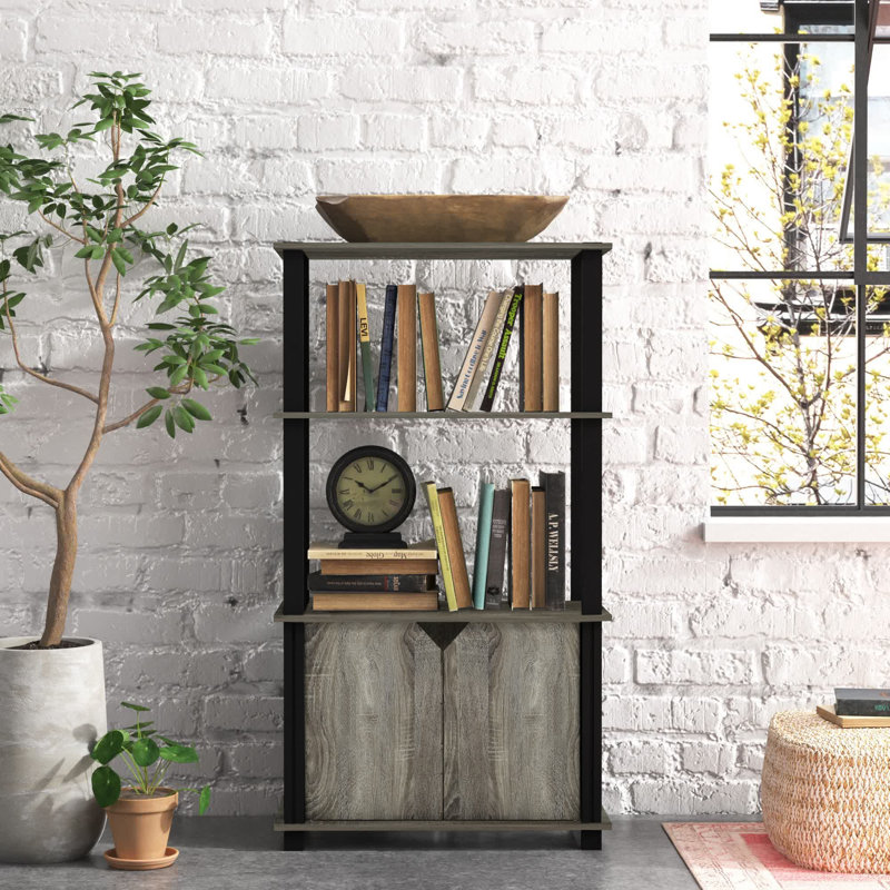 Margarida Storage Bookcase, Oak/Black