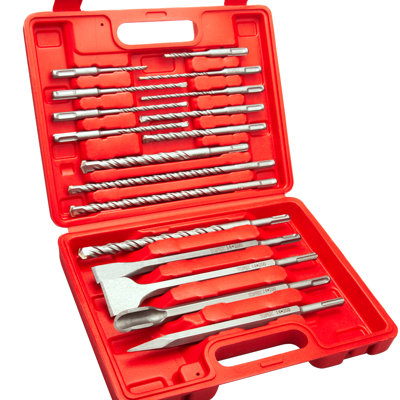  Ensemble de 17 forets à marteaux rotatifs SDS PLUS