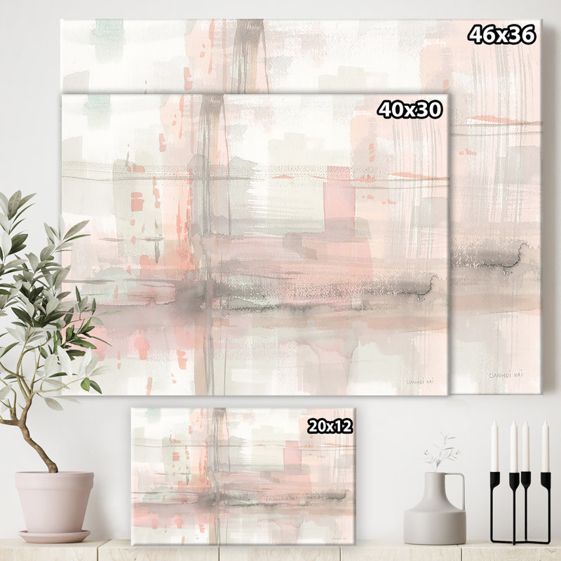« expressif pâle floral », reproduction sur toile tendue, H 30 po x l 40 po x P 1,5 po