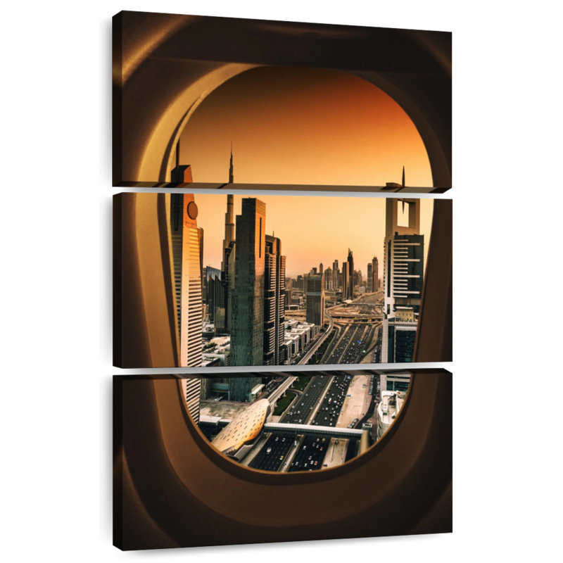 Sireci Dubai From Plane Window, 74" H x 48" W