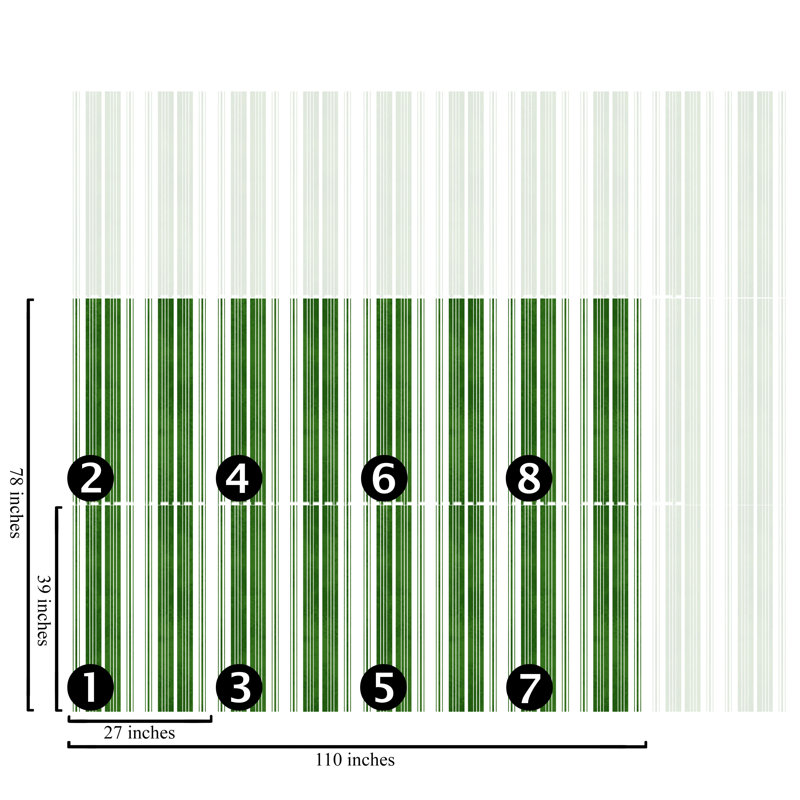 Green and White Striped Wallpaper