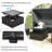 Outdoor Patio Rectangle Daybed With Retractable Canopy,  Wicker Furniture Sectional Seating With Washable Cushions, Backyard, Porch-2066813682