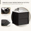 Meuble-lavabo de salle de bain 24 po avec lavabo en céramique - Meuble-lavabo mural flottant mural avec tiroirs, noir, moderne