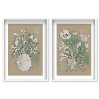 Spring Energy Set Shadowbox Floral & Botanical Print by Oliver Gal, Black Frame, 10 x 15