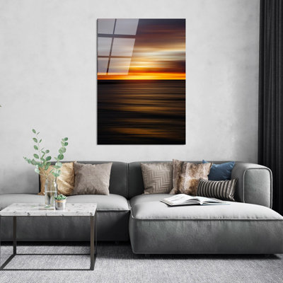 Superbe peinture murale en verre trempé 27,6 po x 39,4 po | 100% verre trempé, épaisseur: 0,16 pouce | Décoration élégante pour le salon ou le bureau, durable et facile à nettoyer, idée de cadeau parfaite