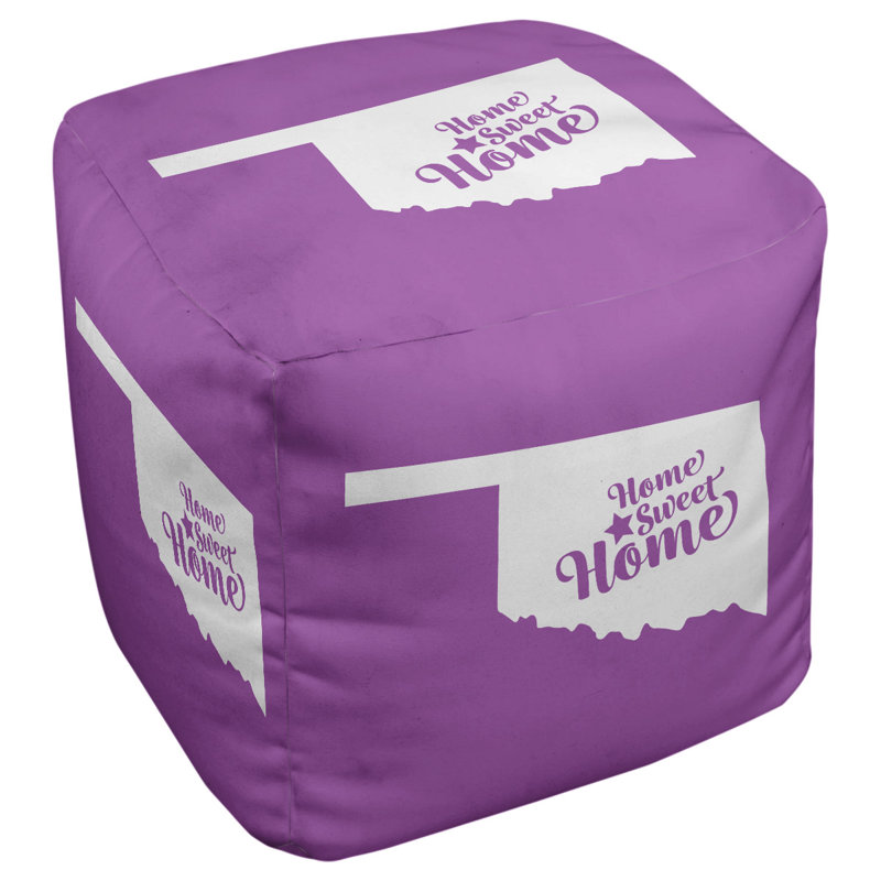 Repose-pieds cubique pour villes oklahoma home, Violet