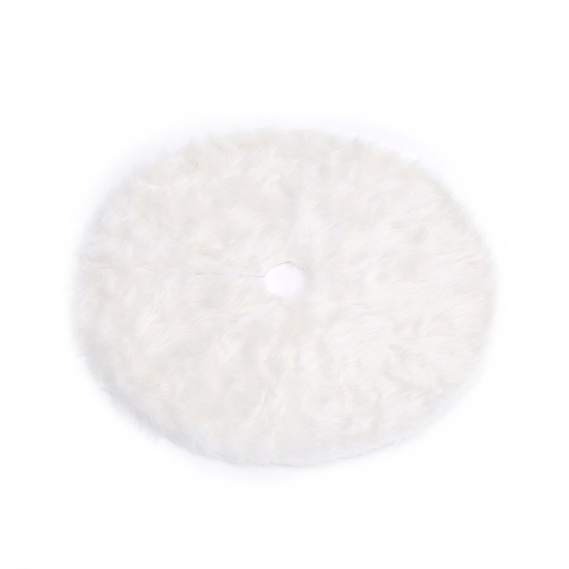 Manvel Faux Fur Tree Skirt, 2cm H x 122cm W x 122cm D