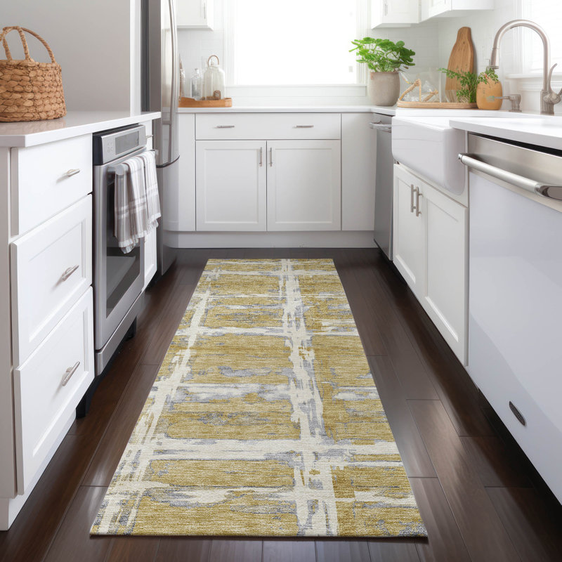 Mahaney Washable Striped Indoor / Outdoor Rug, Runner 2'3" x 7'6"