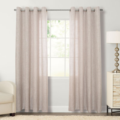 Wendland 100% Polyester Light-Filtering Solid Curtain Panel with Grommet Top