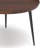 Clairmont 30"W Solid Acacia Modern Industrial Round Coffee Table with Tray-Style Top and Metal Legs