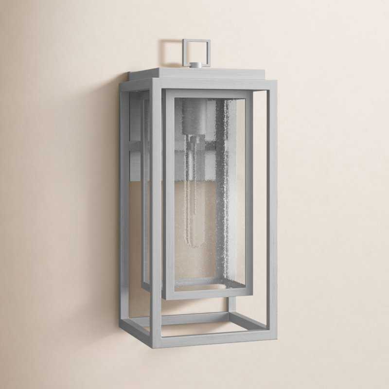 Peregrina Kirton Outdoor Wall Lantern, Satin Nickel