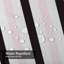 Rideau de douche rayé rose noir avec 12 crochets-135012607