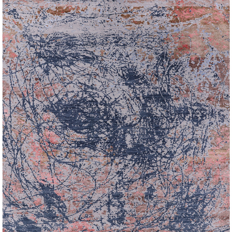 Abstract Indoor Rug, Square 7'