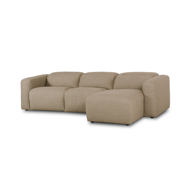 Radley 3 - Piece Upholstered Sectional, Right Hand Facing, Crypton Nomad Taupe Polyester Blend