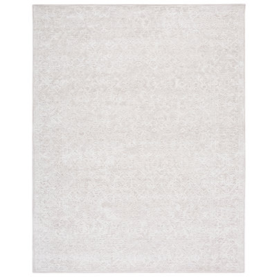 Martha Stewart Hand Tufted Wool/Viscose/Cotton Southwestern Rug in Light Grey/Taupe