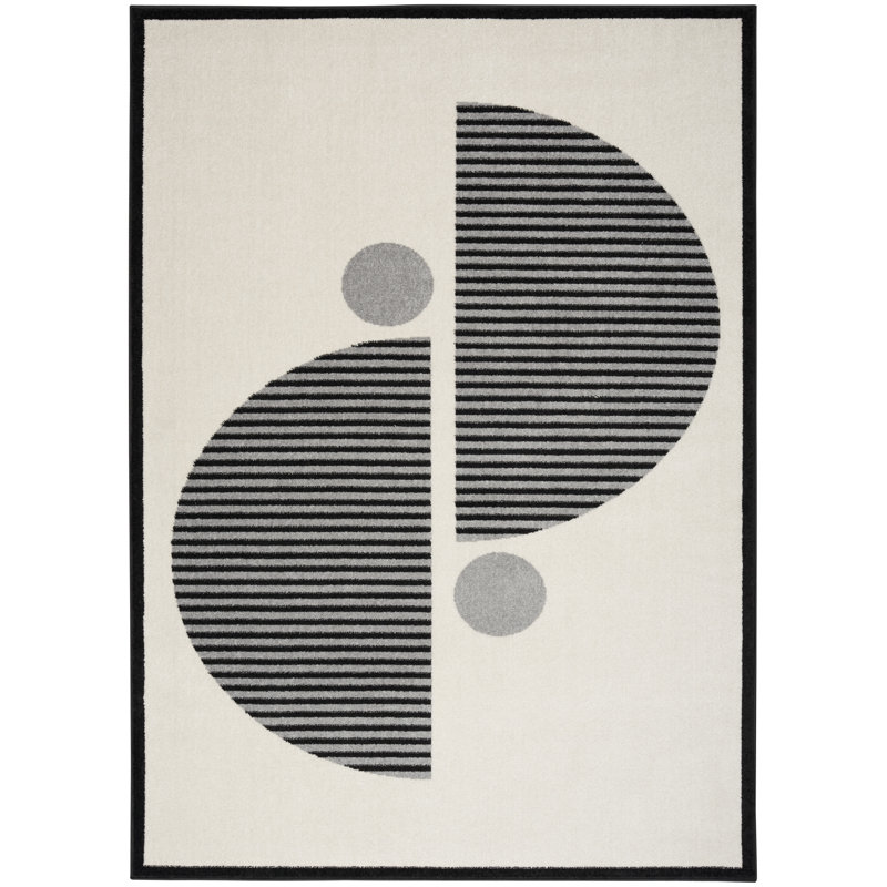 Atsushi Geometric Indoor Rug, Rectangle 6' x 9'