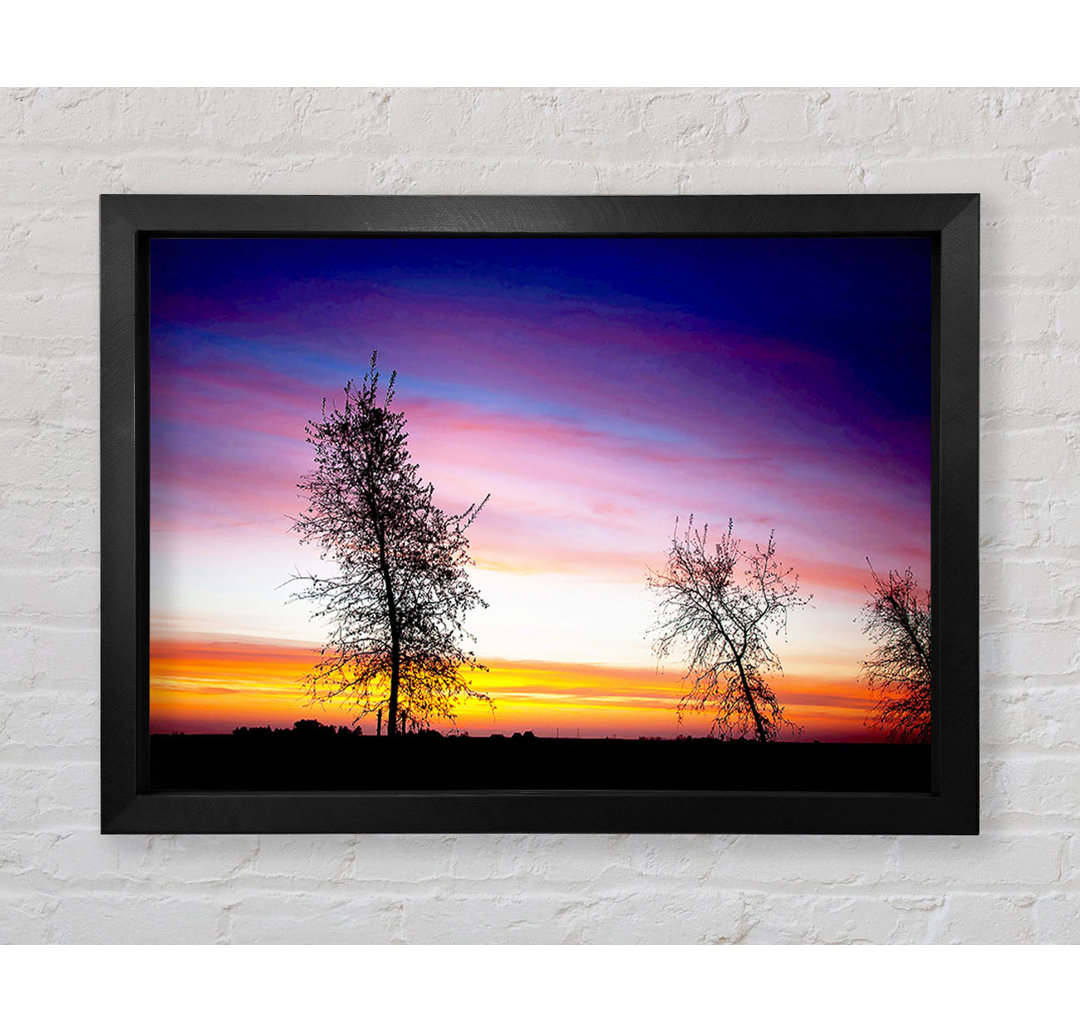 Gerahmtes Wandbild Winter Rainbow Sunrise