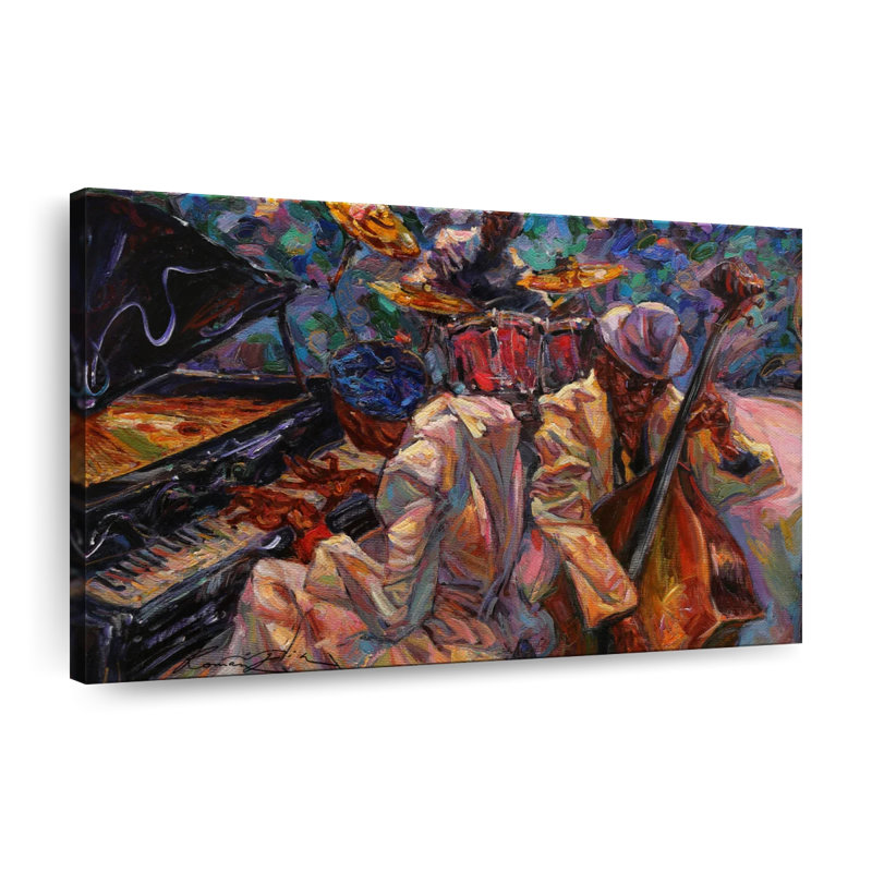 " Jazz Band Musicians ", 34" H x 51" W x 1.25" D