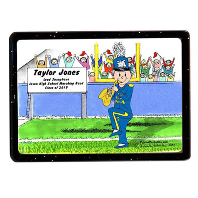 Personalized Band, Saxophone - Male Acrylic Magnet - Great Gift!