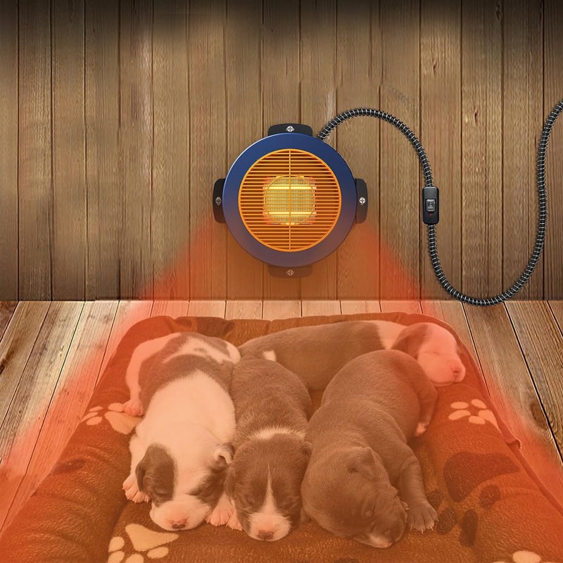 TURBRO 400W Dog House Heater with 10ft Anti Bite Cord, Waterproof Control, Overheat Protection, Blue