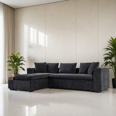 93.72" Wide Left Hand Facing Sectional Sofa Couch with Chaise Lounge